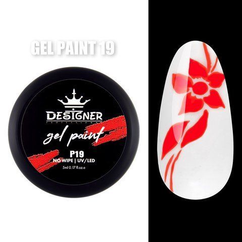 Гель-краска для дизайна Designer Professional Gel Paint No Wipe 19, 5 мл DP-GP-19 фото