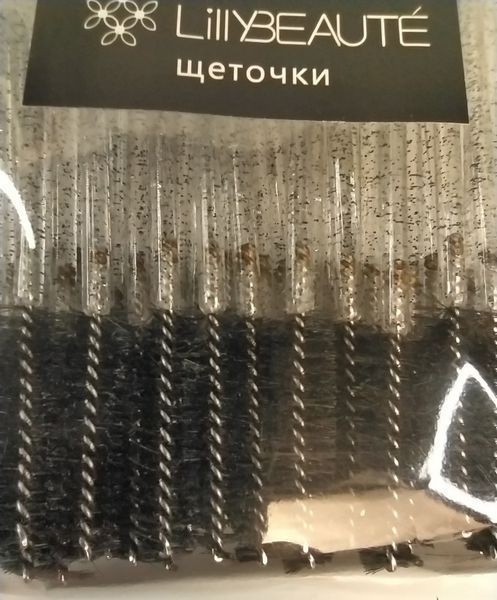 Щіточки для брів та вій Lilly Beaute, 50 шт, Чорні LB-BR-B фото