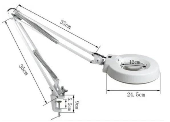 Лампа лупа настольная 25w 5d, Led AF-843 AF-843-25 фото