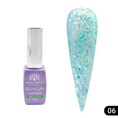 Гель-лак для нігтів Global Fashion Unicorn Glow #06, 8 мл 26036 фото