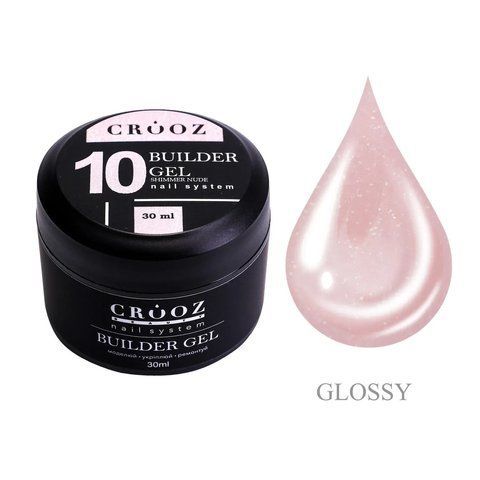 Гель для нарощування CROOZ Builder Gel #10 Shimmer Nude, 30 мл CR-26491 фото