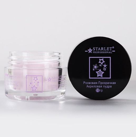 Акрилова пудра Starlet Professional "Рожева Прозора" 15г Sp-AP-15-CL фото