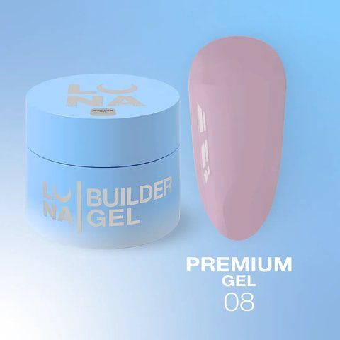 Гель для нарощування LUNA Premium Gel №08, 15 мл LUNA-PRG-08-15 фото