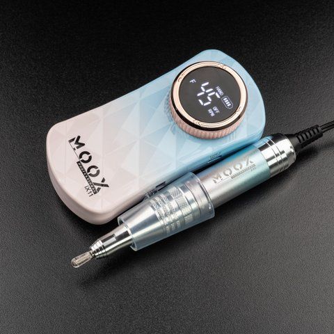 Акумуляторний фрезер для манікюру і педикюру MOOX IX 11, 35 Вт, 45 000 об/хв, Gradient Blue MOOX IX11-RB фото