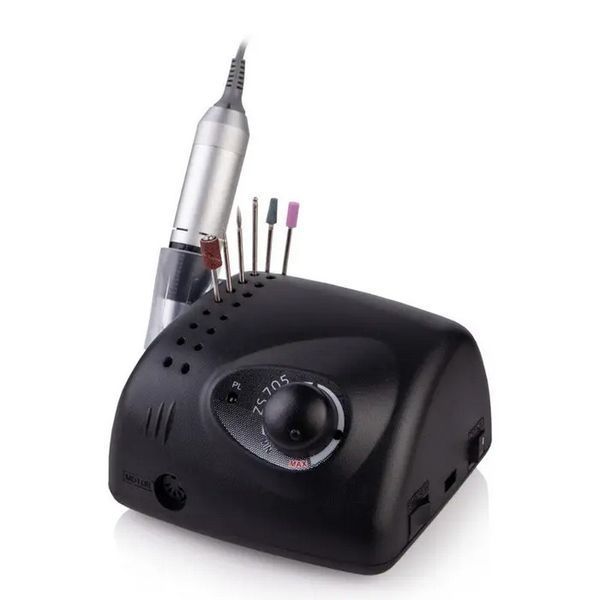 Фрезер для манікюру Bucos Nail Drill ZS-705 BLACK 65 Ват 35 000 об (+6 фрез в подарунок) ZS-705-65-30-BL фото