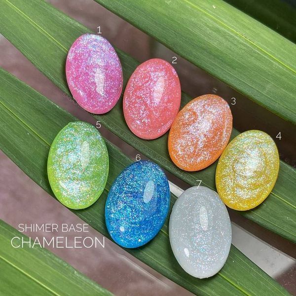 Базовое покрытие с шиммером SAGA Professional Base Shimmer Chameleon #6, 15 мл SAGA-SCHA-06 фото