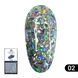 Гель-краска с глиттером Global Fashion Solid Sequins color gel 02, 5 г 15630 фото 1