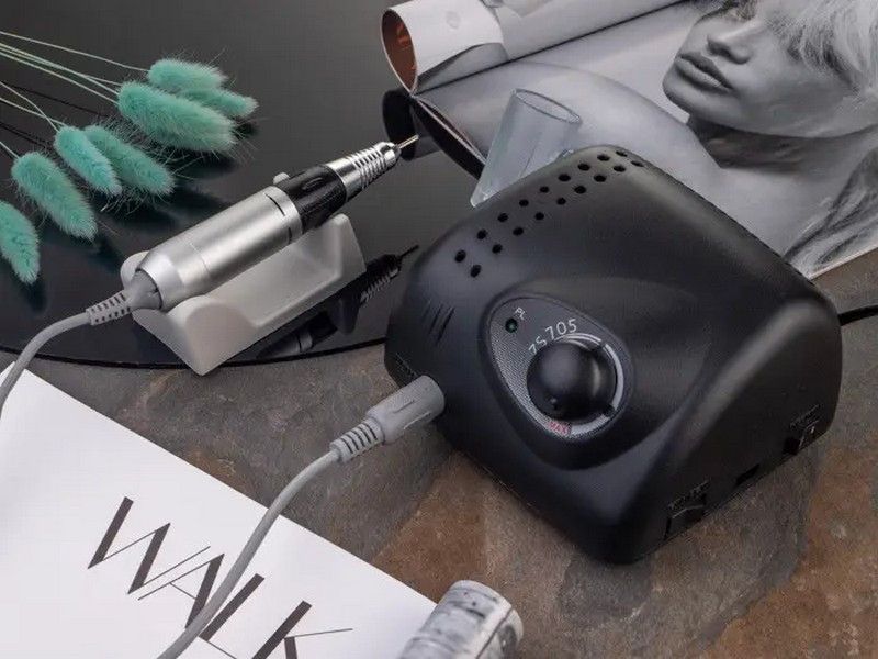 Фрезер для манікюру Bucos Nail Drill ZS-705 BLACK 65 Ват 35 000 об (+6 фрез в подарунок) ZS-705-65-30-BL фото
