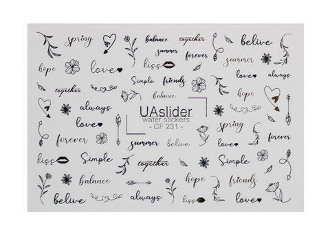 Слайдер для нігтів водний UASlider #CF231 UA-SL-CF231 фото