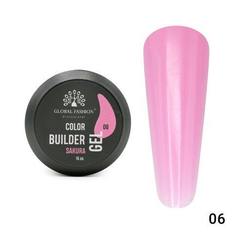 Гель для моделирования ногтей Global Fashion Color Builder Gel #06 Sakura, 15 г 19782 фото