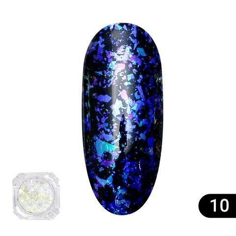 Втирка для ногтей Global Fashion, Transparent est chameleon 10 10 фото