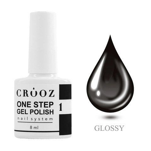 CROOZ ONE STEP GEL POLISH 3 в 1 (база, колір, топ) #1, 8 мл CROOZ-31-01 фото