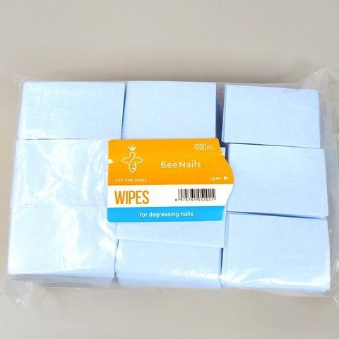 Безворсові серветки Bee Nails, блакитні, 1000 шт./уп. BN-SW-1000B фото