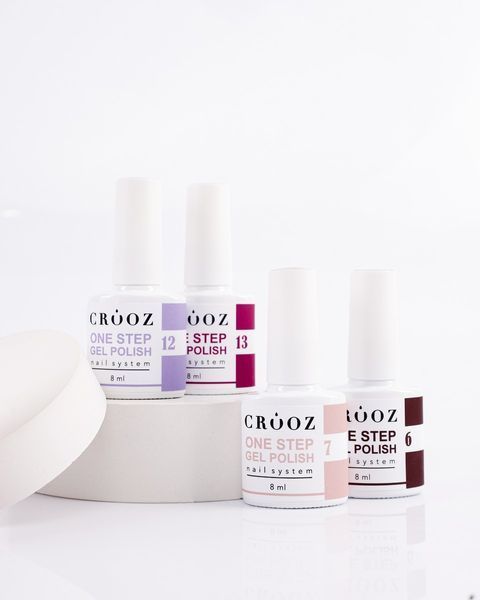 CROOZ ONE STEP GEL POLISH 3 в 1 (база, колір, топ) #1, 8 мл CROOZ-31-01 фото