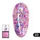 Гель-фарба з глітером Global Fashion Solid Sequins color gel 03, 5 г 15631 фото 1