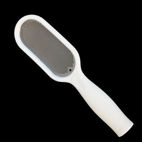Терка педикюрная металлическая VIVI-BEAUTY, 10.5 х 4.5 см, Белая VVB-FB-011W фото