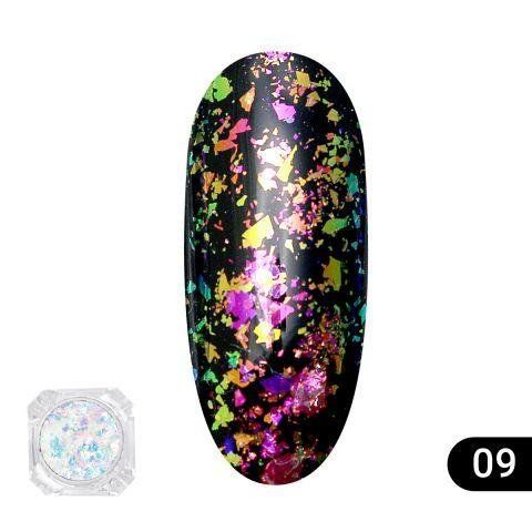 Втирка для ногтей Global Fashion, Transparent est chameleon 09 9 фото
