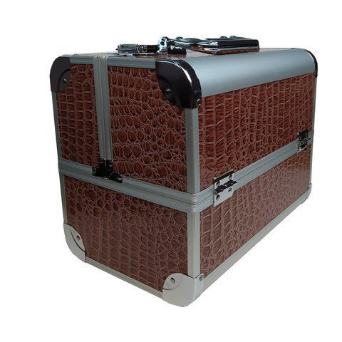 Кейс для бьюті-майстра модель 740, 30.5 x 20.5 х 25 см (велике відділення + 4 слоти), Коричневий CH-740-BR фото
