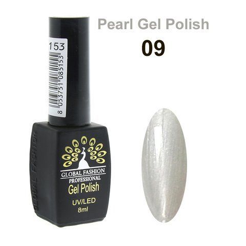 Гель-лак Global Fashion Pearl Gel Polish #9, 8 мл 23470 фото