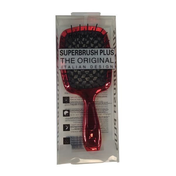 Гребінець HollowComb SUPERBRUSH PLUS, Червоний-Чорний HC-RED-BLK фото