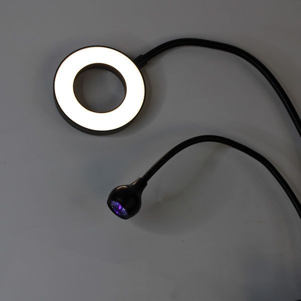 Настільна акумуляторна UV/LED-лампа для сушіння нігтів із додатковою кільцевою лампою FX-212 FX-212 фото