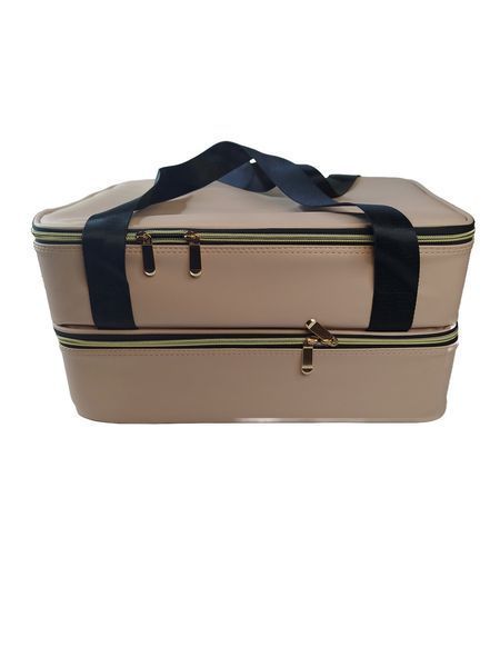 Сумка для косметолога, визажиста 24246 (2 отделения, 40 х 29 х 21 см), Бежевая Bag-246-BG фото