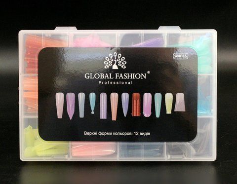 Верхние формы для наращивания Global Fashion, цветные, 288 шт. GF-VF-COL288-01 фото