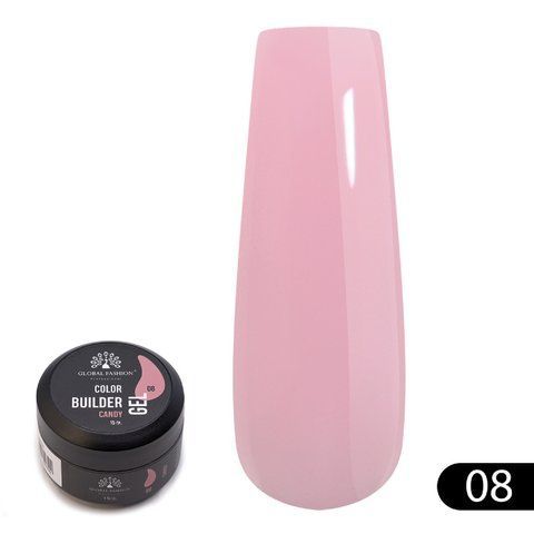 Гель для моделирования ногтей Global Fashion Color Builder Gel #08 Candy, 15 г 19784 фото