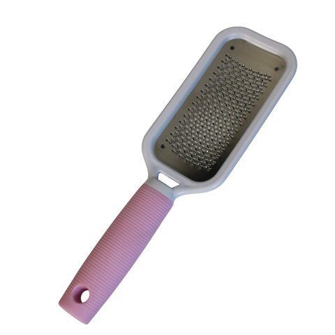 Терка педикюрная металлическая VIVI-BEAUTY, прямоугольная 12 х 5.5 см, Розовая VVB-FB-012P фото