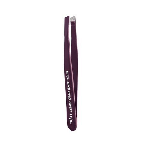 Пинцет для бровей STALEKS PRO EXPERT 11 TYPE 3 VIOLET TE-11/3 TE-11/3v фото