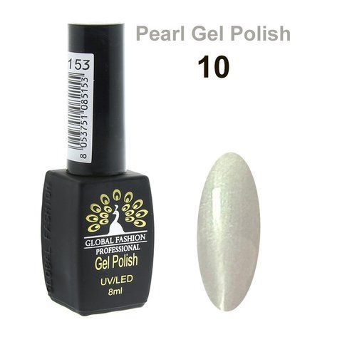 Гель-лак Global Fashion Pearl Gel Polish #10, 8 мл 23471 фото