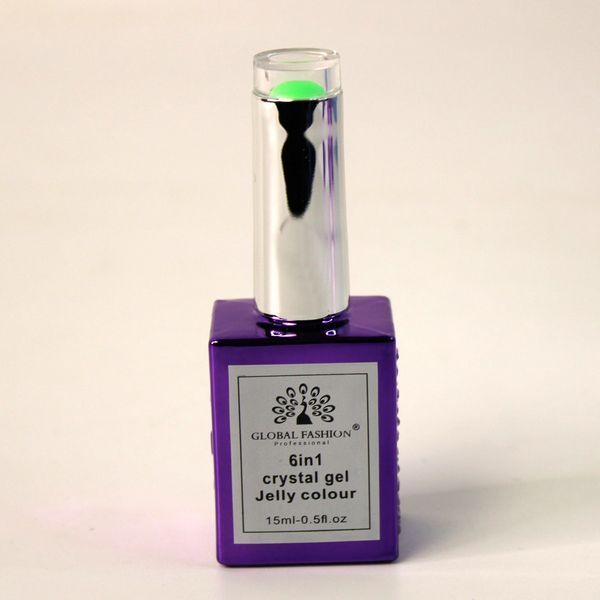 Гель для нарощування 6 in 1 Global Fashion Crystal Gel Jelly Colour #6601, 15 мл 23751 фото