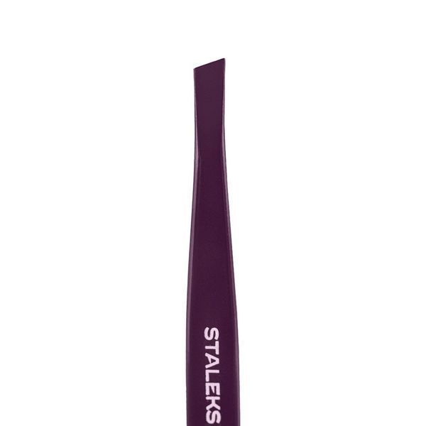 Пинцет для бровей STALEKS PRO EXPERT 11 TYPE 3 VIOLET TE-11/3 TE-11/3v фото