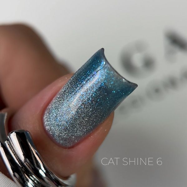 Гель-лак &laquo;котяче око&raquo; SAGA Professional Cat Shine gel polish #6, 9 мл SG-CSHA-06 фото
