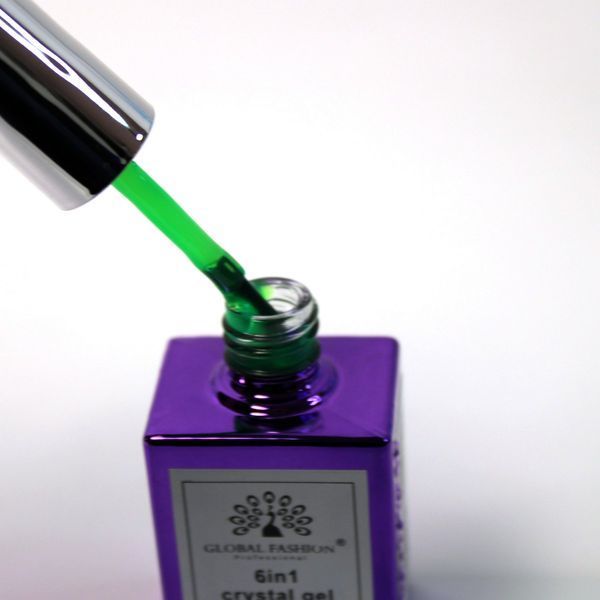 Гель для нарощування 6 in 1 Global Fashion Crystal Gel Jelly Colour #6601, 15 мл 23751 фото