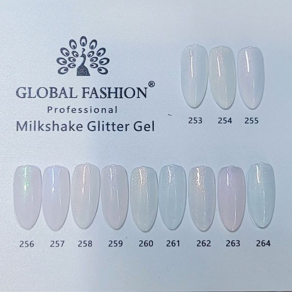 Гель-лак Global Fashion Milkshake Glitter 259, 8 мл 22858 фото