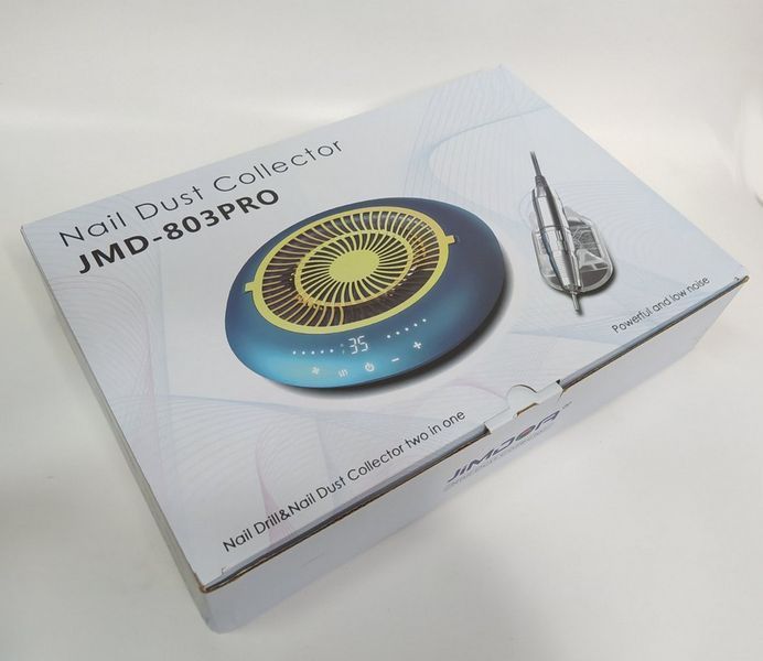 Фрезер для маникюра JMD 803 Pro, 60 Вт, 35&nbsp;000 об/мин, с вытяжкой, Серый JMD-803GR фото