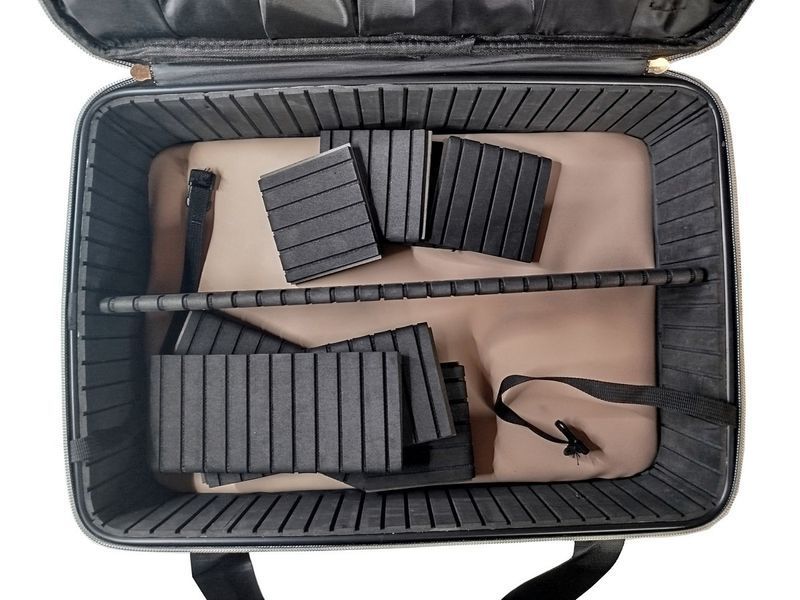 Сумка для косметолога, визажиста 24246 (2 отделения, 40 х 29 х 21 см), Бежевая Bag-246-BG фото