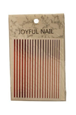 Смужки (стрічка) для нігтьового дизайну JOYFUL Nail, Червоний металік Gf-NAILJF-08 фото