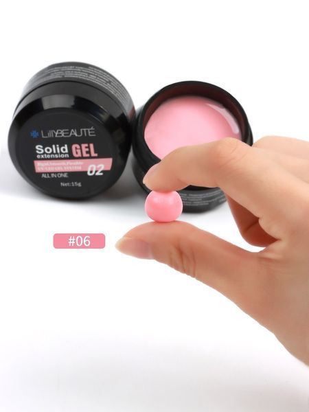 Гель твердый для моделирования и укрепления ногтей Lilly Beaute Solid Gel #06 Dark Pink Solid Gel #06 фото