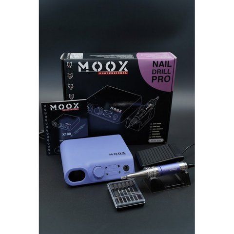 Фрезер для манікюру і педикюру MOOX X100 45 000 об / хв, 70w, Purple Moox-100-P фото