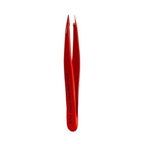 Пинцет для бровей STALEKS PRO EXPERT 11 TYPE 5 RED TE-11/5 TE-11/5r фото