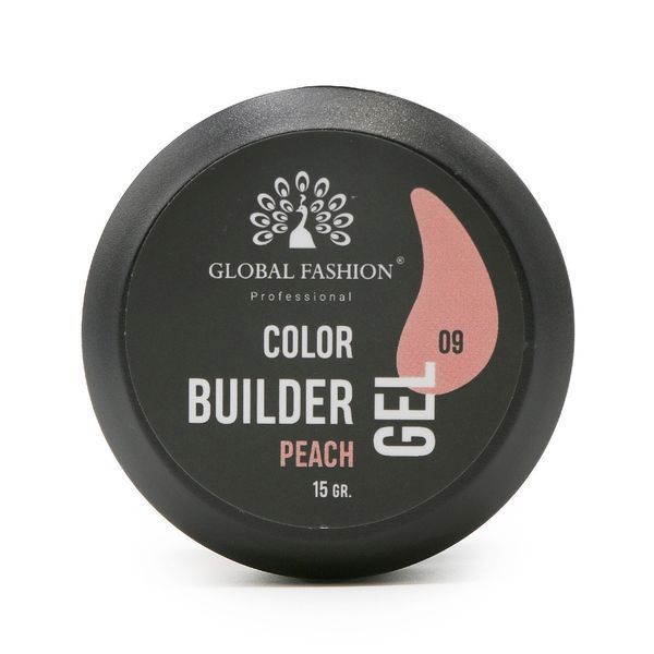 Гель для моделювання нігтів Global Fashion Color Builder Gel #09 Peach, 15 г 19785 фото