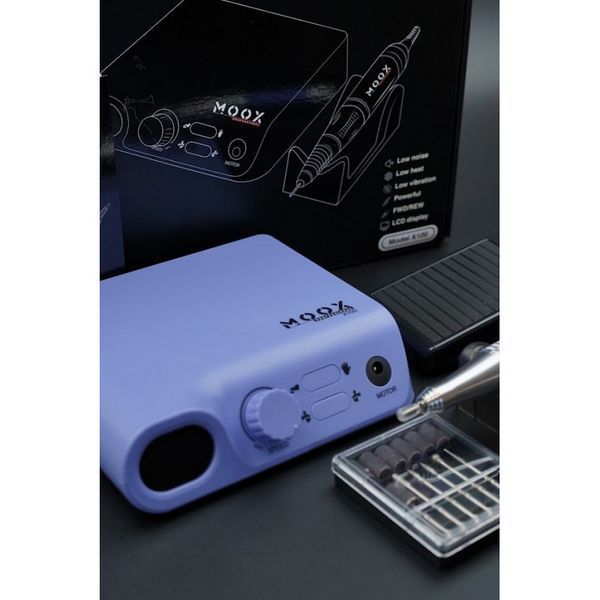 Фрезер для манікюру і педикюру MOOX X100 45 000 об / хв, 70w, Purple Moox-100-P фото