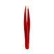 Пінцет для брів STALEKS PRO EXPERT 11 TYPE 5 RED TE-11/5 TE-11/5r фото 1