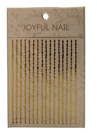 Смужки (стрічка) для нігтьового дизайну JOYFUL Nail, Золото 268 Gf-NAILJF-09 фото
