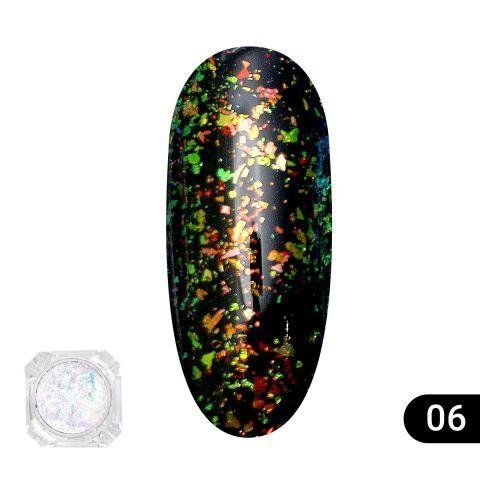 Втирка для ногтей Global Fashion, Transparent est chameleon 06 6 фото