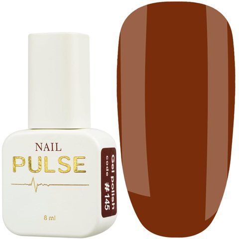Гель-лак NAIL PULSE Gel Polish №145, 8 мл коричнево-червоний NAILP-GPOL-145 фото