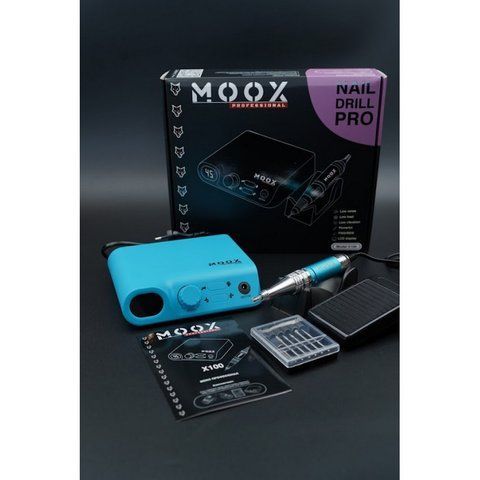 Фрезер для манікюру і педикюру MOOX X100 45 000 об / хв, 70w, Light blue Moox-100-LB фото