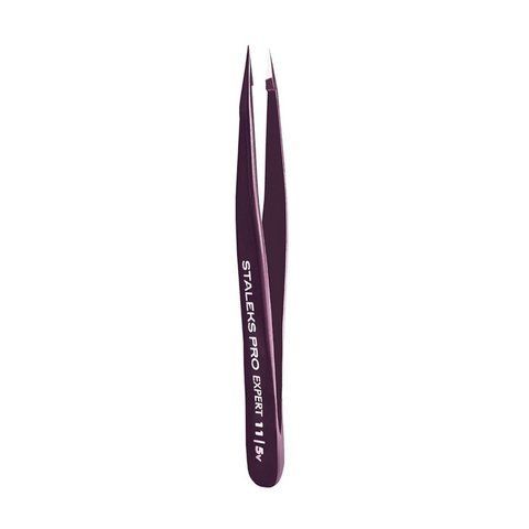 Пинцет для бровей STALEKS PRO EXPERT 11 TYPE 5 VIOLET TE-11/5 TE-11/5v фото